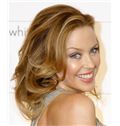 100% Human Hair Blonde Medium Wigs Full Lace Concise Wigs