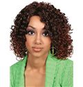 Top Quality Medium Curly Brown African American Lace Wigs for Women