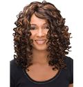 Sketchy Medium Curly Brown African American Lace Wigs for Women