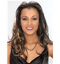 Up-to-date Long Wavy Brown African American Lace Wigs for Women