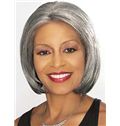 Top Quality Short Straight Gray African American Lace Wigs for Women