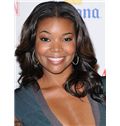 Cute Medium Wavy Sepia African American Lace Wigs for Women