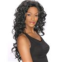 Custom Super Charming Long 24 Inch Wavy Black African American Lace Wigs for Women