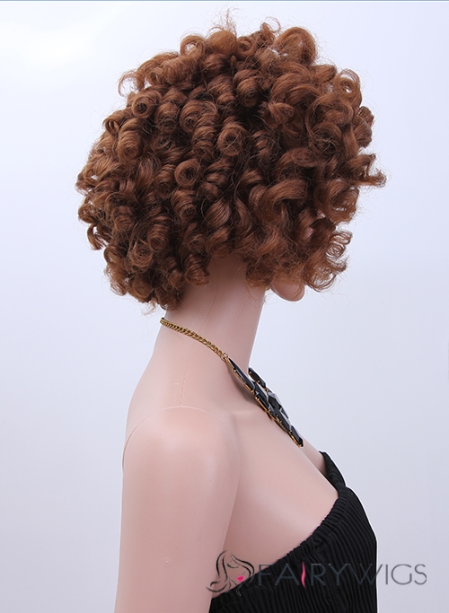 Amazing Short Curly Brown African American Lace Wigs for Women