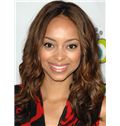 Lastest Trend Medium Wavy Brown African American Lace Wigs for Women