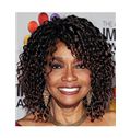 Classic Medium Curly Sepia African American Lace Wigs for Women