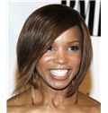 Shinning Short Straight Brown African American Lace Wigs for Women