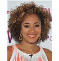 Prevailing Short Curly Brown African American Lace Wigs for Women