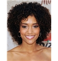 Dainty Short Curly Sepia African American Lace Wigs for Women