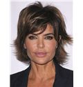 Gorgeous Short Wavy Brown African American Capless Wigs for Women