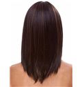 Cheap Medium Straight Brown African American Wigs for Women