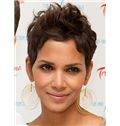 Amazing Short Wavy Brown African American Lace Wigs for Women 6 Inch