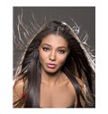New Fashion Long Straight Brown No Bang African American Lace Wigs for Women 22 Inch