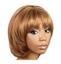 Custom Super Charming Short Wavy Blonde African American Wigs for Women 12 Inch 