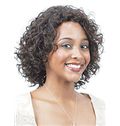 Sweet Short Wavy Brown No Bang African American Lace Wigs for Women 10 Inch