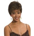 Pretty Short Wavy Brown Side Bang African American Lace Wigs for Women 6 Inch (15.24 cm)