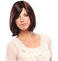 Trendy Short Wavy Brown Side Bang African American Lace Wigs for Women 12 Inch