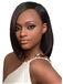 Lastest Trend Medium Straight Brown No Bang African American Lace Wigs for Women 14 Inch