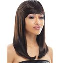 Wonderful Medium Wavy Sepia Full Bang African American Wigs for Women 18 Inch