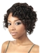 Delicate Short Wavy Sepia Side Bang African American Lace Wigs for Women 10 Inch