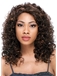 Newest Medium Curly Brown No Bang African American Lace Wigs for Women 16 Inch