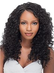 Sale Wigs Medium Curly Sepia No Bang African American Lace Wigs for Women 18 Inch