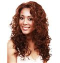 New Glamourous Long Wavy Red No Bang African American Lace Wigs for Women