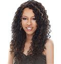 Multi-function Long Curly Brown African American Lace Wigs for Women 20 Inch