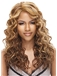 Unique Medium Wavy Blonde Side Bang African American Lace Wigs for Women 18 Inch