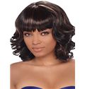 Popurlar Medium Wavy Sepia Full Bang African American Wigs for Women 14 Inch