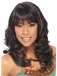 Concise Medium Wavy Brown Full Bang African American Wigs for Women 16 Inch