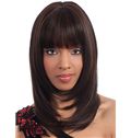 Wigs For Sale Medium Wavy Brown Full Bang African American Wigs for Women 16 Inch