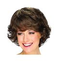 New Impressive Short Wavy Brown Full Bang African American Wigs for Women 10 Inch