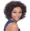 Dynamic Feeling from Short Curly Sepia African American Lace Wigs for Women 12 Inch