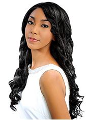 Multi-function Long Wavy Brown No Bang African American Lace Wigs for Women 22 Inch