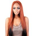 Hand Tied Long Straight Red No Bang African American Wigs for Women 26 Inch