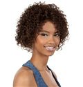 Trendy Short Curly Brown No Bang African American Lace Wigs for Women 12 Inch