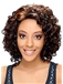 Pretty Medium Wavy Brown No Bang African American Lace Wigs for Women 14 Inch