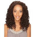 Glamorous Medium Curly Brown No Bang African American Lace Wigs for Women 18 Inch