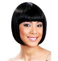 Wonderful Short Straight Black Full Bang African American Wigs for Women 10 Inch