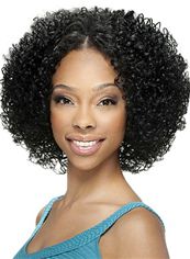Inexpensive Short Curly Black No Bang African American Lace Wigs for Women 12 Inch