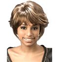 Online Wigs Short Wavy Gray Side Bang African American Wigs for Women 10 Inch