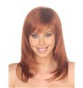 Stylish Medium Wavy Brown Side Bang African American Wigs for Women 16 Inch