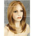 Special Cool Medium Brown Female Straight Lace Front Hair Wig 16 Inch