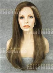 Gracefull Long Brown Female Straight Lace Front Hair Wig 22 Inch