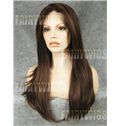 Glamorous Long Brown Female Straight Lace Front Hair Wig 20 Inch