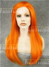 Cute Long Colored Female Straight Lace Front Hair Wig