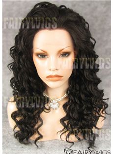 Affordable Medium  Female Wavy Lace Front Hair Wig 16 Inch