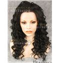 Affordable Medium Sepia Female Wavy Lace Front Hair Wig 16 Inch