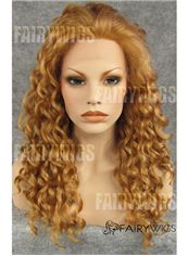 Outstanding Medium Blonde Female Wavy Lace Front Hair Wig 16 Inch